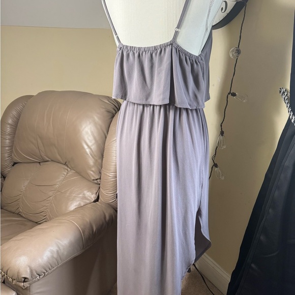 Purple gray ton Spaghetti strap High Low Sundress for Casual Wear - Picture 6 of 10